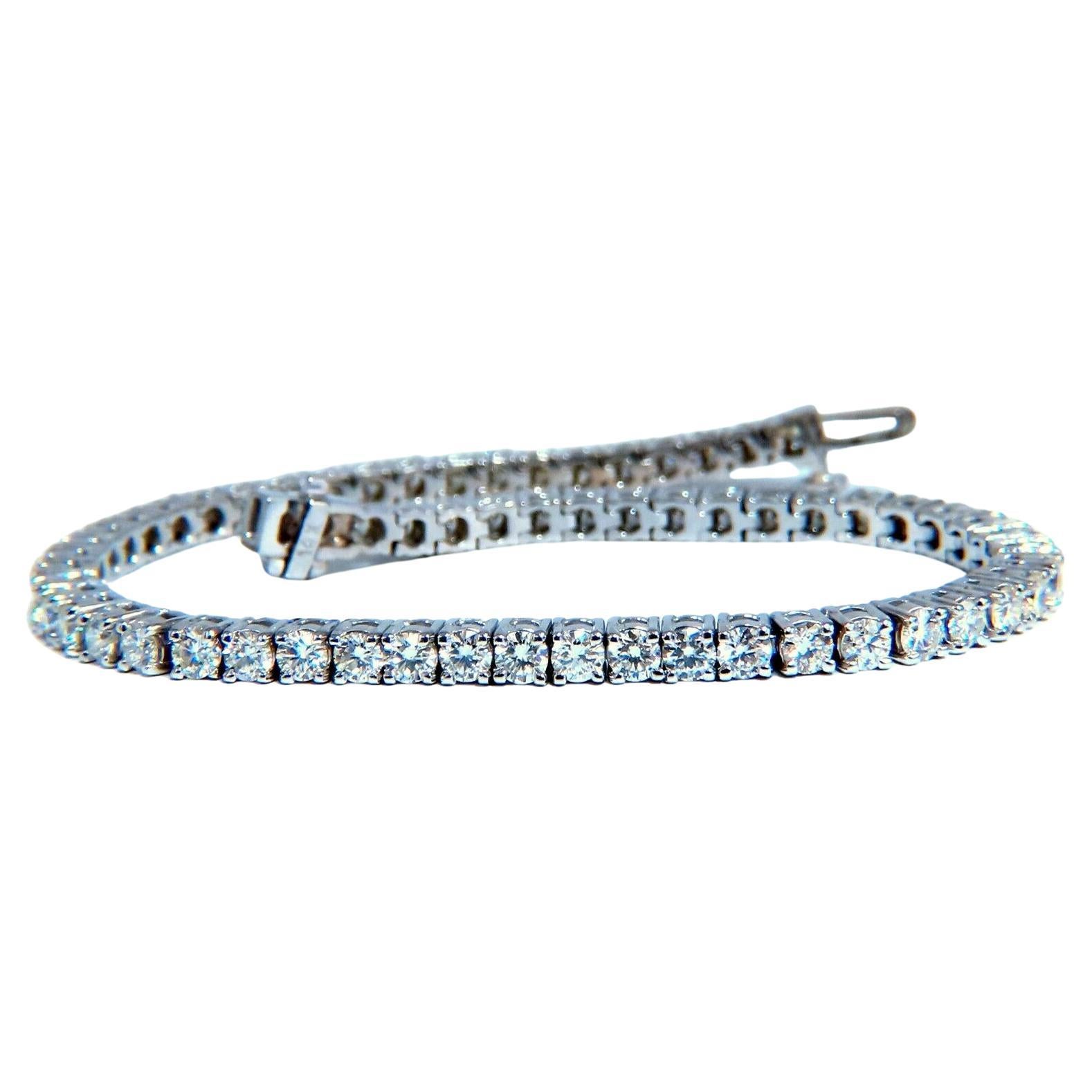 4.50ct Natural Round Diamonds Link Tennis Bracelet 14kt