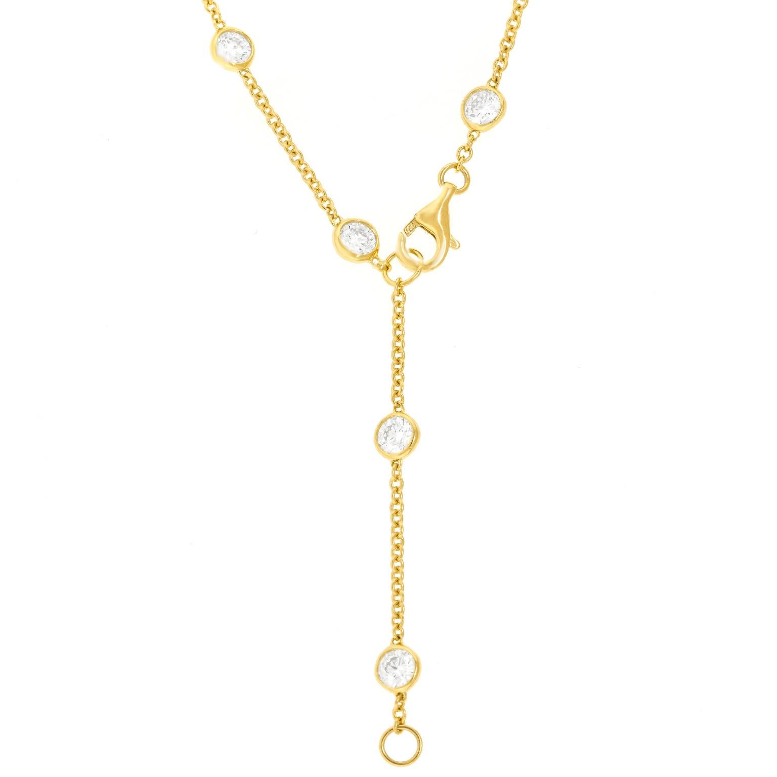 Collar Estación de Diamantes de 4,50 ctw en venta 2