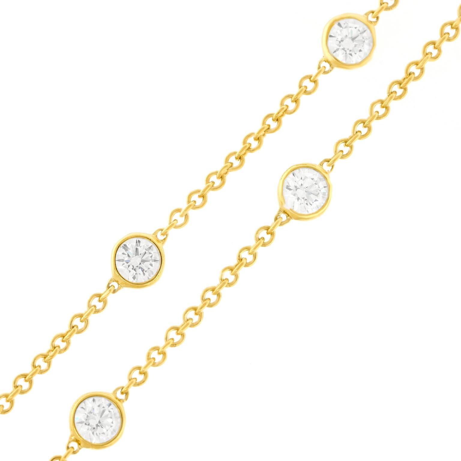 Collar Estación de Diamantes de 4,50 ctw en venta 3