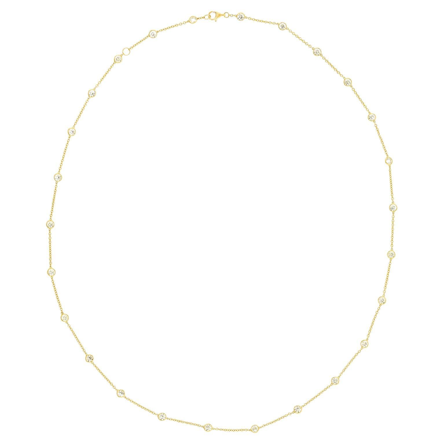 Collar Estación de Diamantes de 4,50 ctw en venta