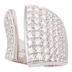 4.51 Carat Brilliant-Cut White Diamond-Set Solid Gold Schullin Ring