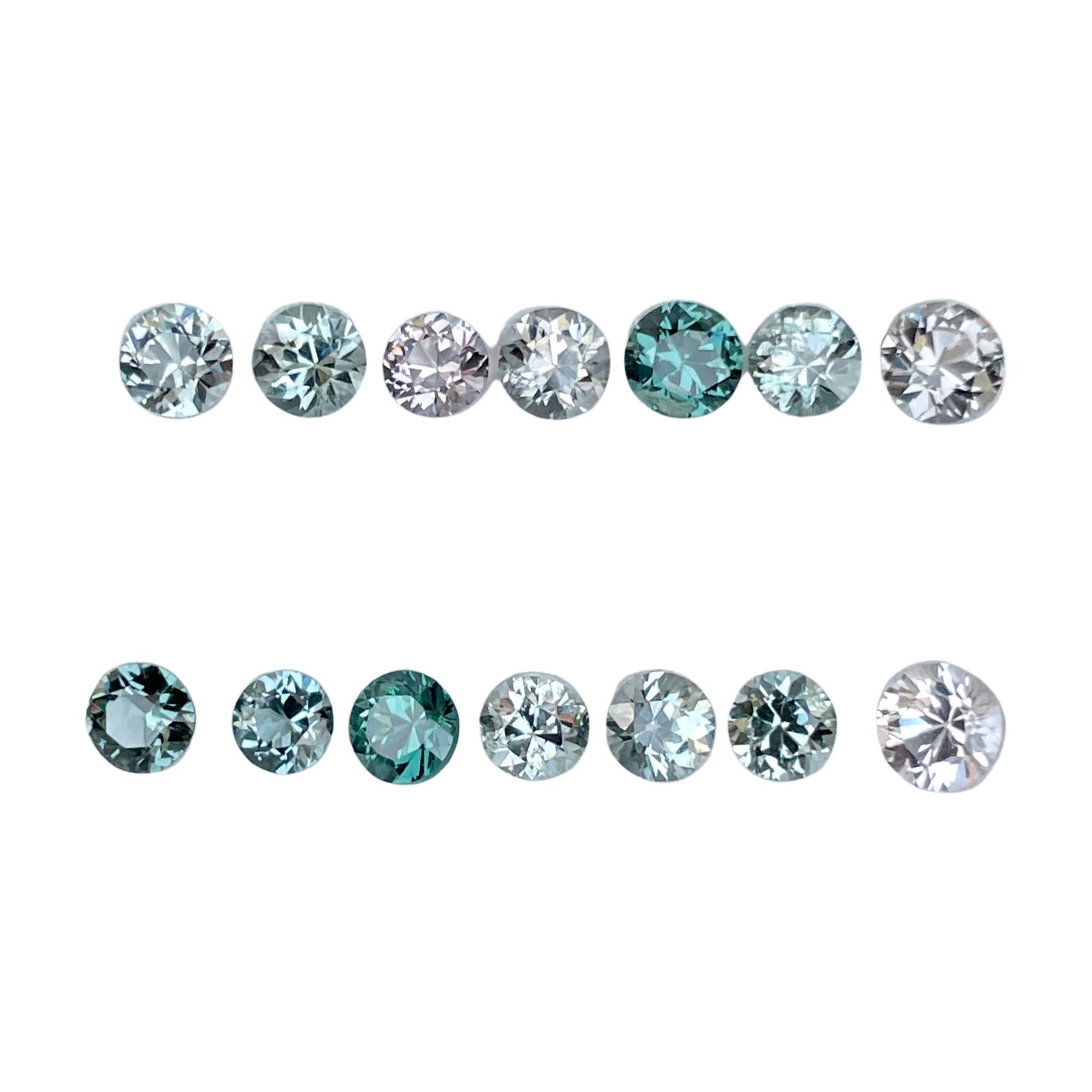 4,51 quilates Lote de 14 gemas de espinela talla redonda de Birmania en venta 3