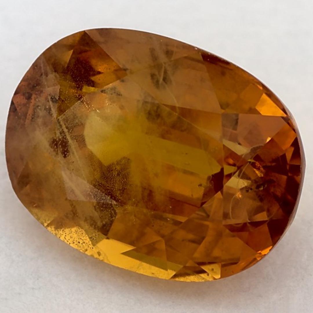 Taille ovale 4.51 Ct Yellow Sapphire Oval Loose Gemstone (pierre précieuse en vrac) en vente