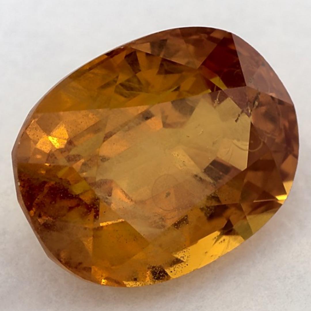 4.51 Ct Yellow Sapphire Oval Loose Gemstone (pierre précieuse en vrac) Pour femmes en vente