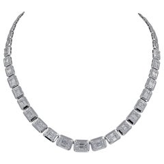 Spectra Fine Jewelry 4.52 Carat Diamond 18k White Gold Necklace