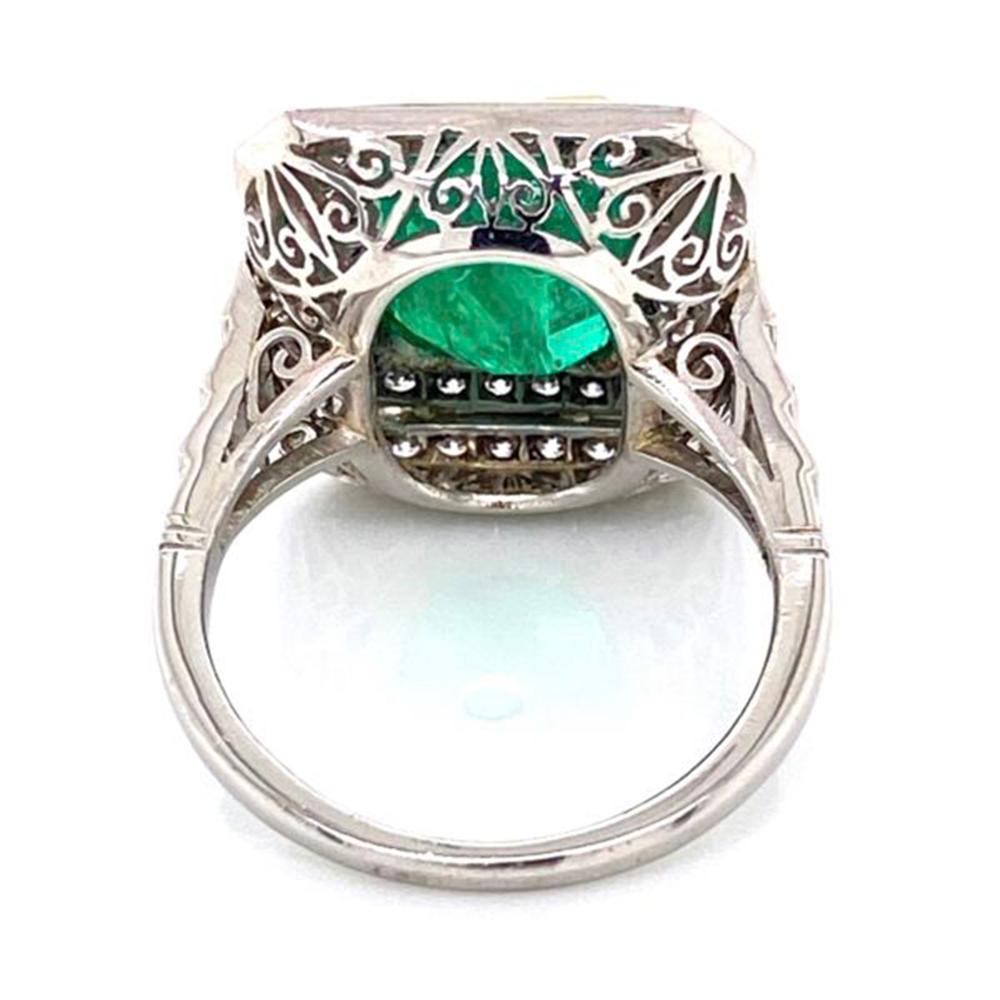 estate emerald cut diamond ring