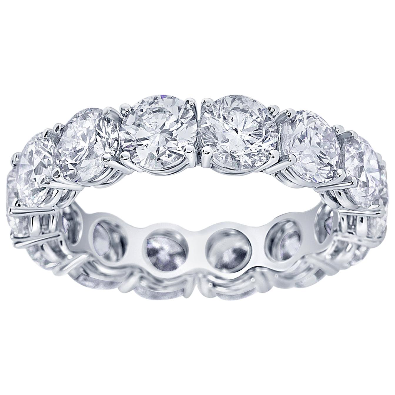 4.52 Carat Round Brilliant Cut Diamond Eternity Band