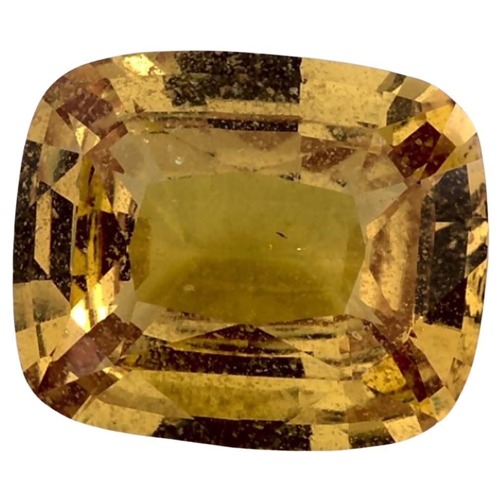 4.52 Ct Yellow Sapphire Cushion Loose Gemstone