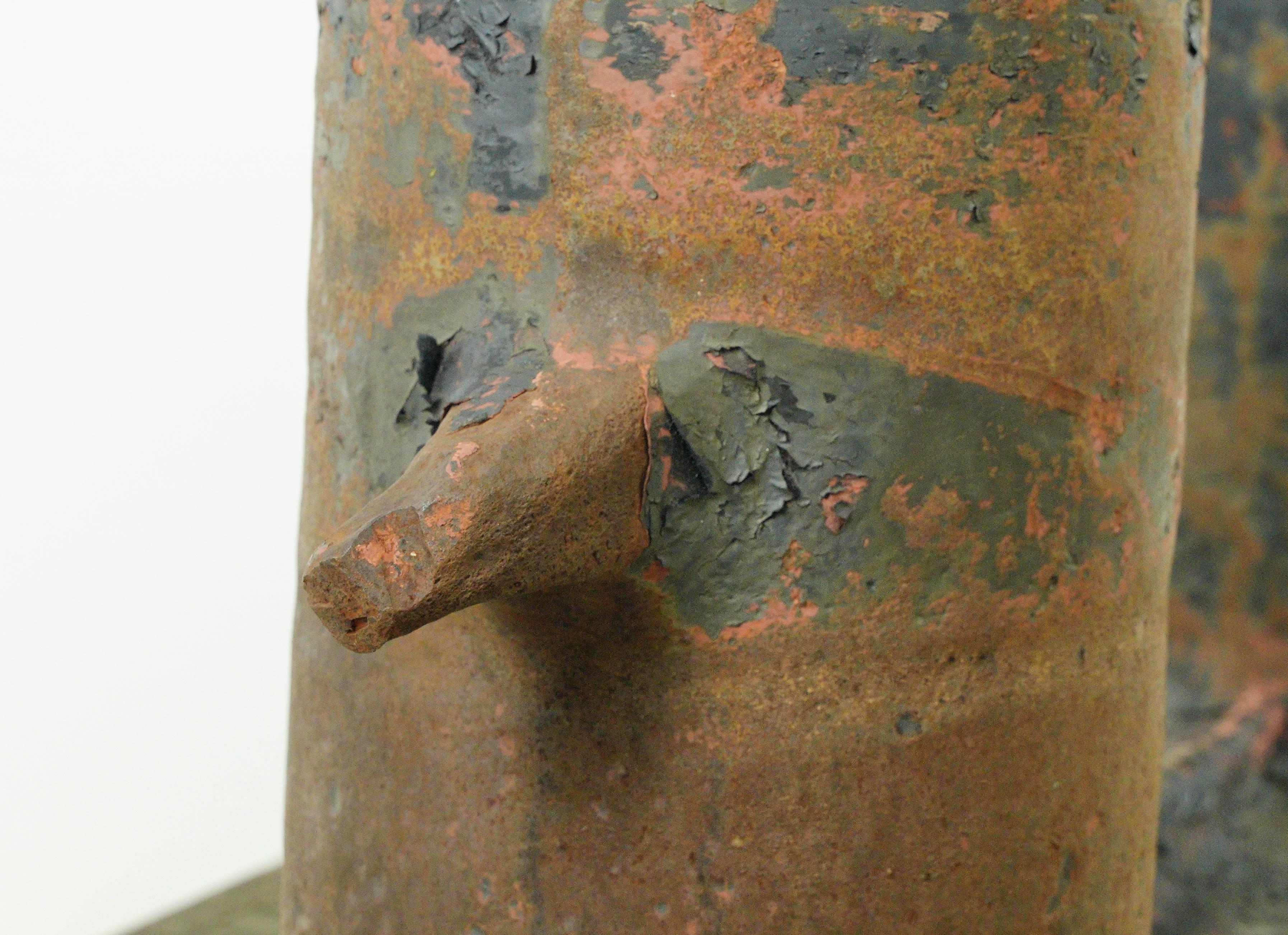 Fer 45.25 in. Bollard d'amarrage maritime en fonte en vente