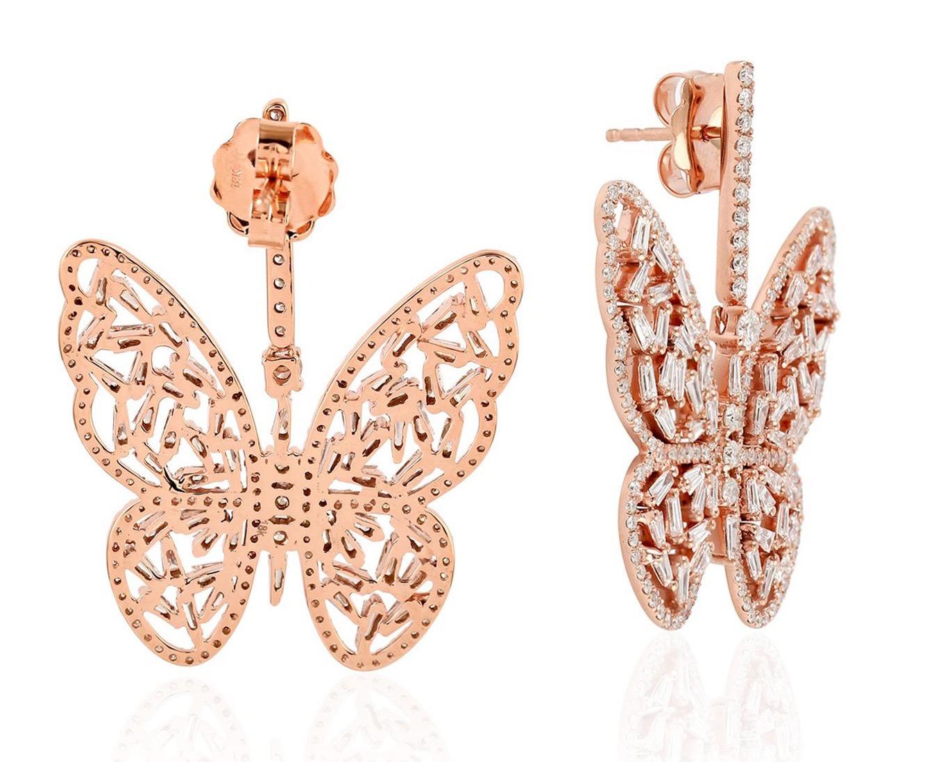 large gold butterfly earrings