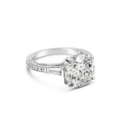 Roman Malakov Verlobungsring aus Weißgold mit 4,53 Karat rundem Diamanten im Brillantschliff