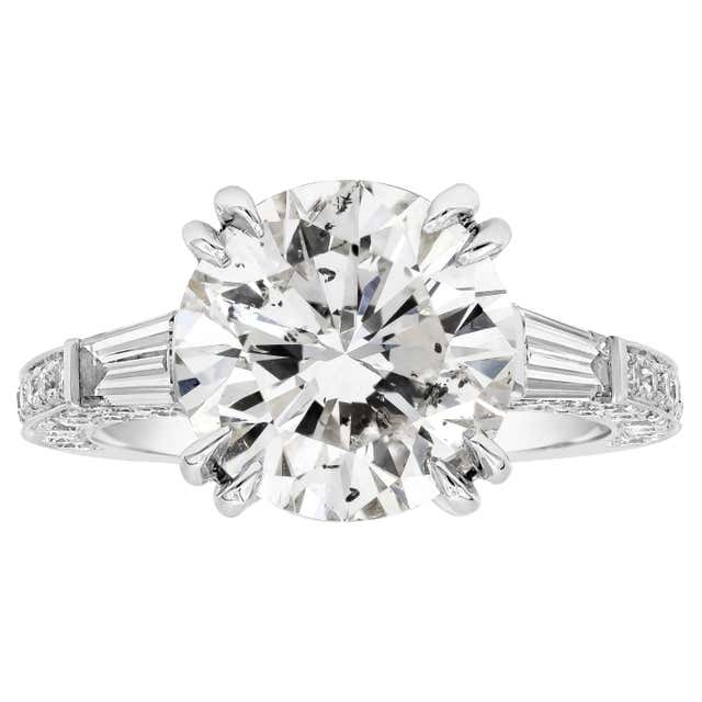 1935 Antique 4.53 Carat Diamond and Platinum Trilogy Ring For Sale at ...