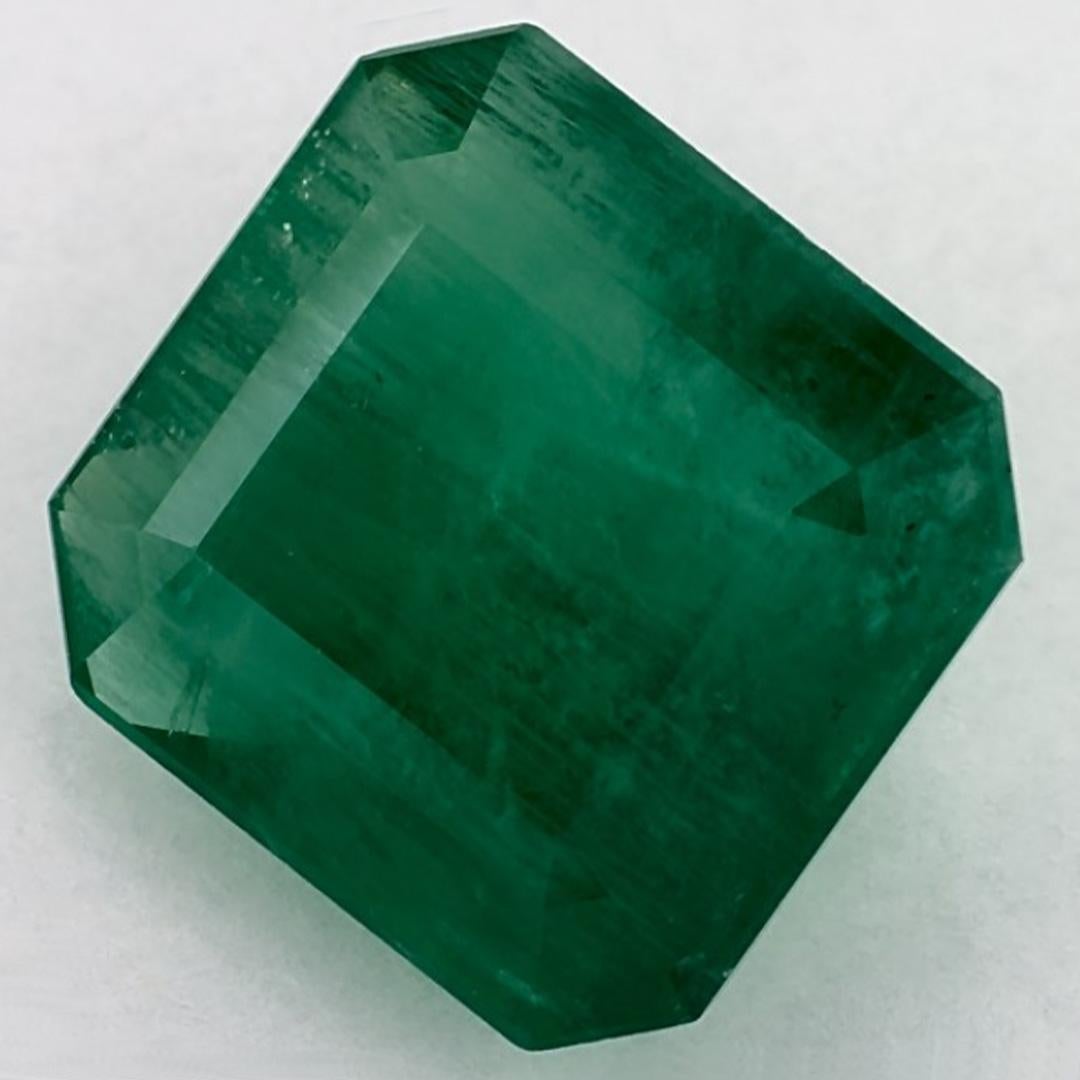 4.53 Ct Emerald Octagon Cut Loose Gemstone In New Condition For Sale In Fort Lee, NJ