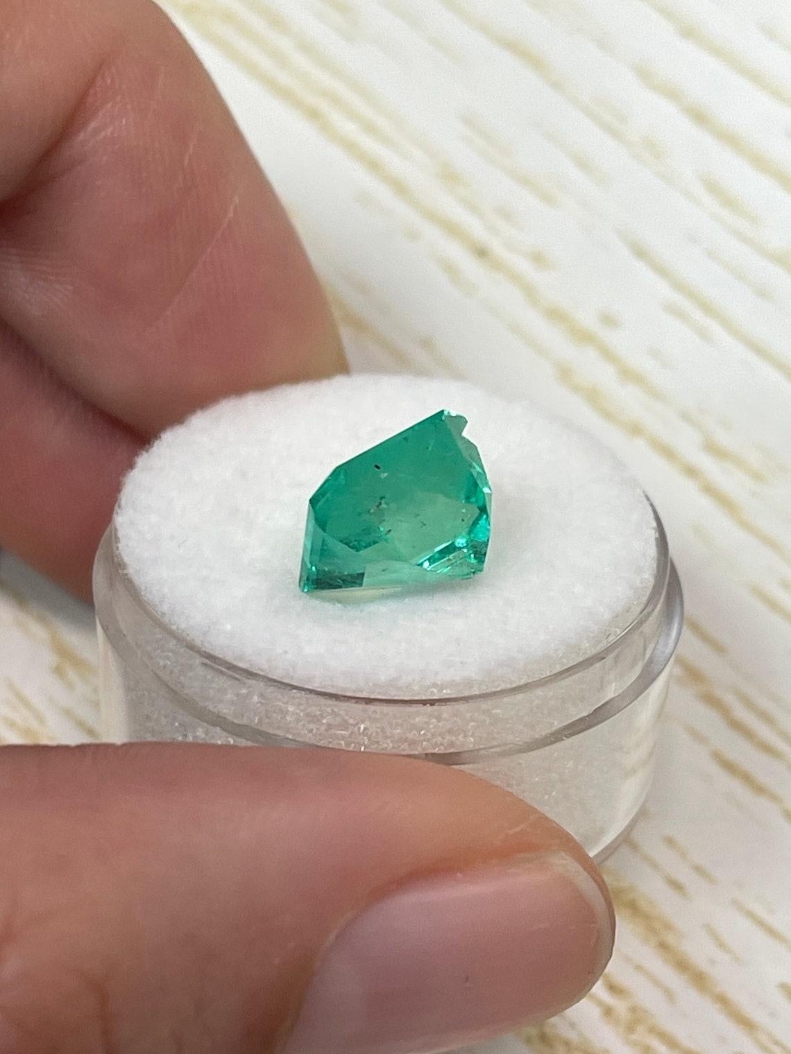 4,53 ct Esmeralda Verde Muzo Colombiana 10x10mm Corte Asscher Piedra de Nacimiento de Mayo Genuina en venta 1