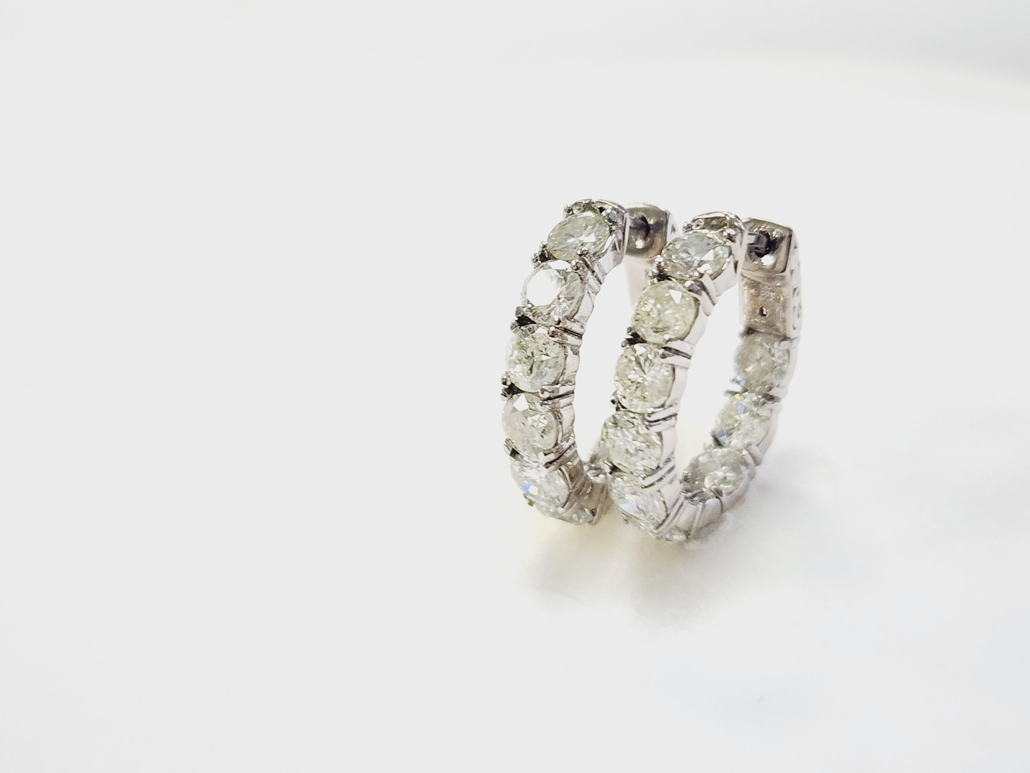 Beautiful 14k Yellow Gold Diamond Huggie Hoop Earrings – 0.75