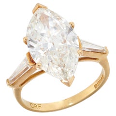 4.54 Carat Marquise Statement Brilliant White VS   Everyday Royalty Diamond Ring