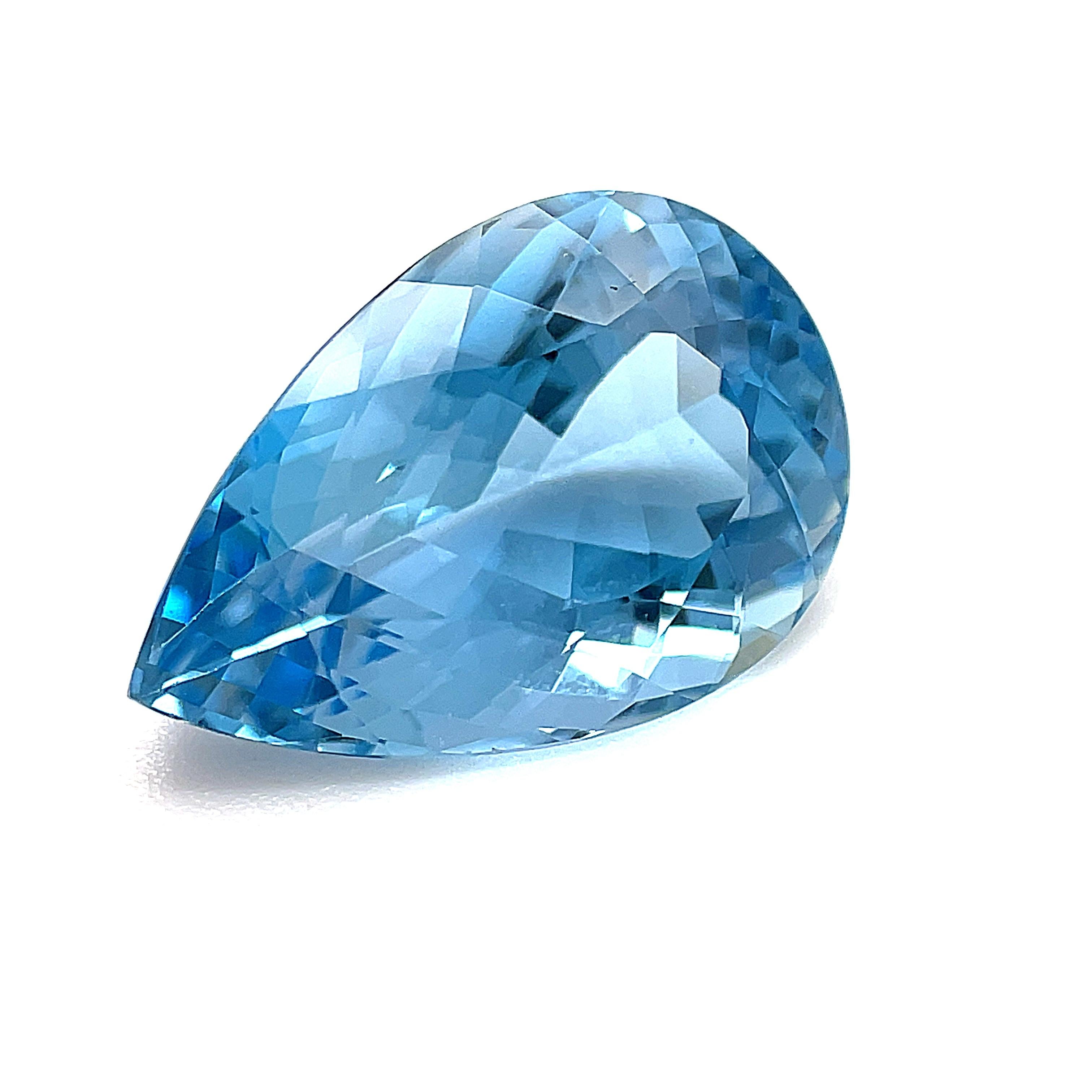pear shape aquamarine
