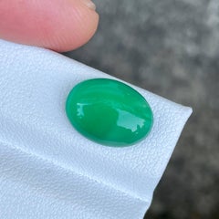 4.54 carats Green Agate Stone Oval Cut Natural Indian Gemstone