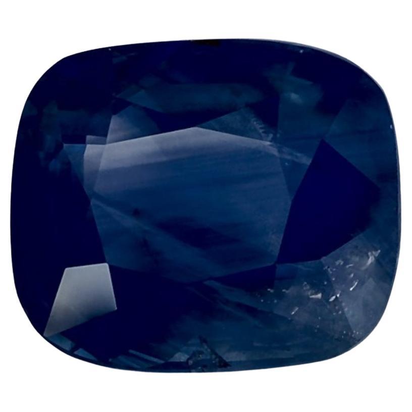 4.54 Ct Blue Sapphire Cushion Loose Gemstone For Sale