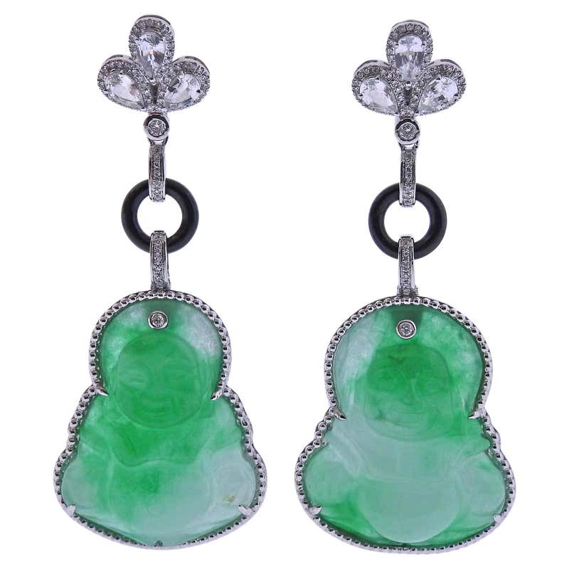 Jadeite earrings for sale Clearance