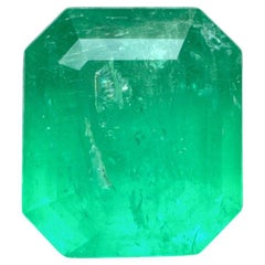 Esmeralda colombiana verde neón de 4,55 quilates 11x10 - Gema natalicio mayo talla esmeralda
