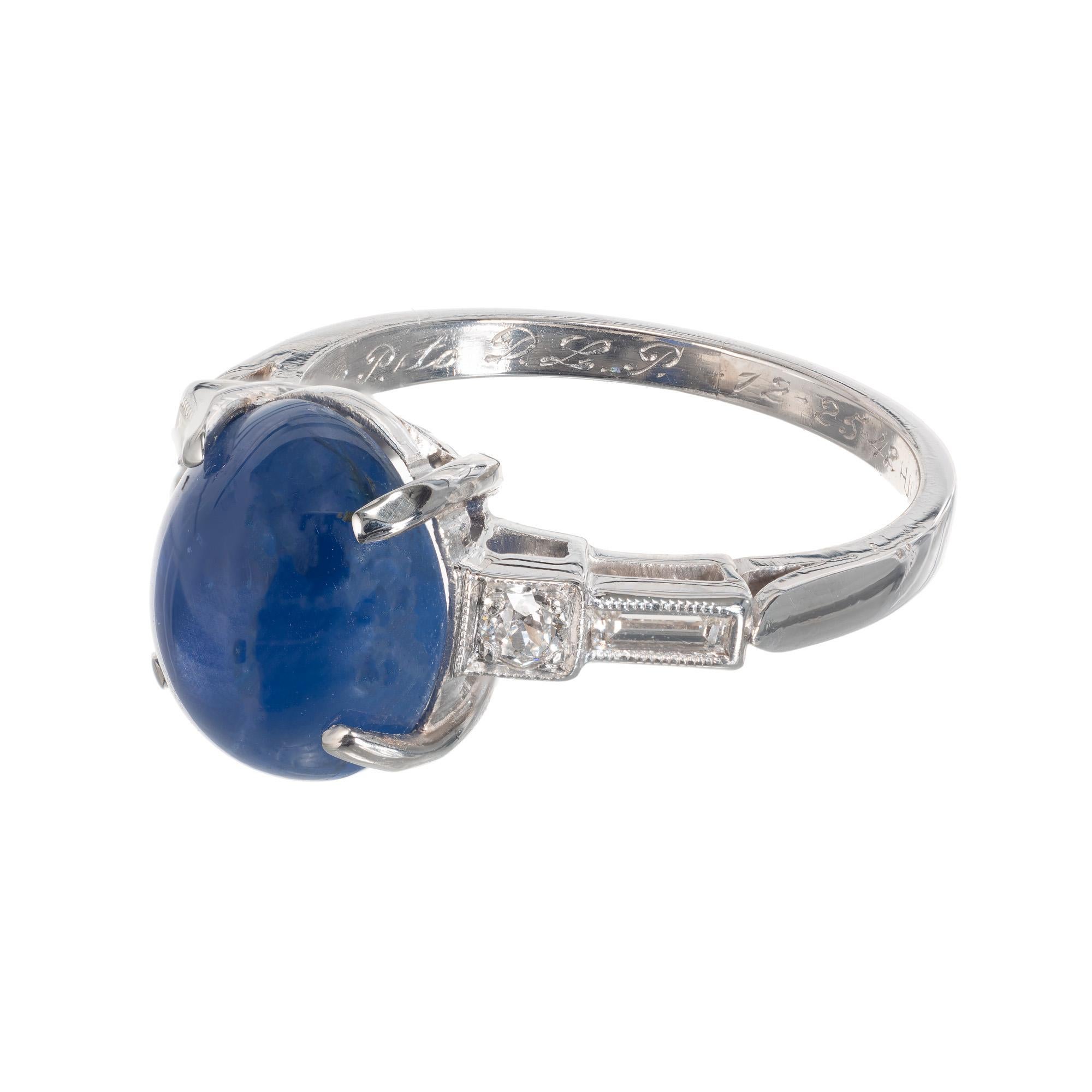 4.55 Carat Burma Star Sapphire Diamond Platinum Engagement Ring at 1stDibs  | star sapphire ring with diamonds, star sapphire engagement ring