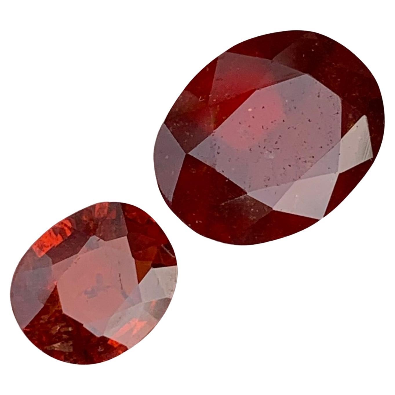 4.55 Carat Natural Dual Loose Hessonite Garnet Oval Shape Gem For Jewellery For Sale