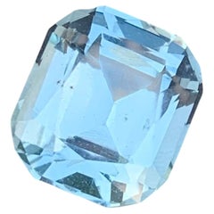 4.55 Carat Natural Loose Aquamarine Cushion Shape Gemstone