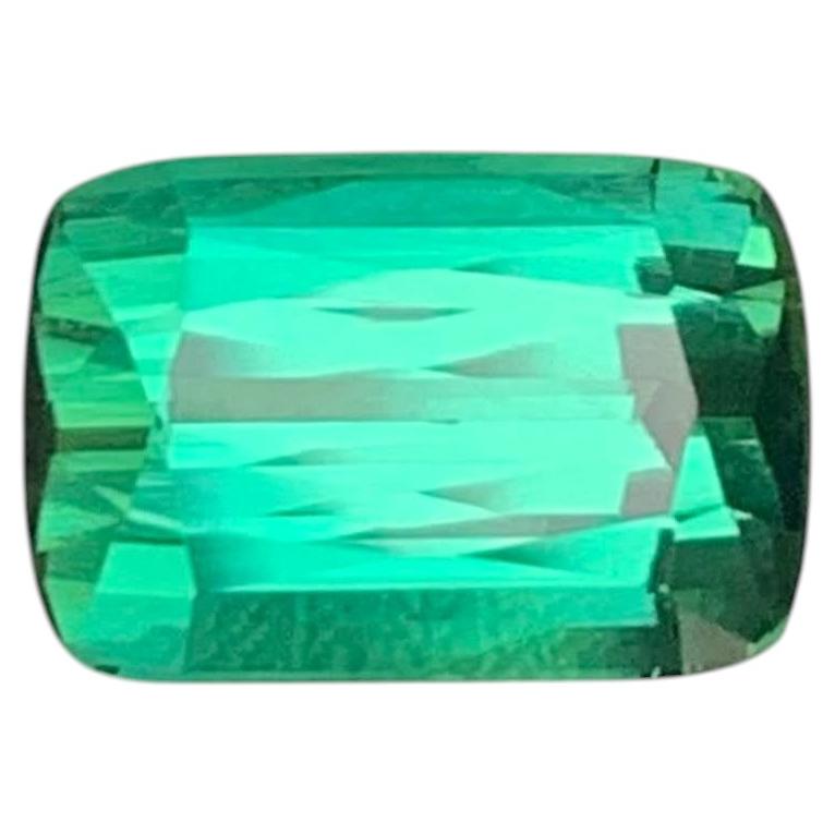 4.55 Carat Natural Loose Bluish Green Tourmaline Cushion Cut Afghan Gemstone