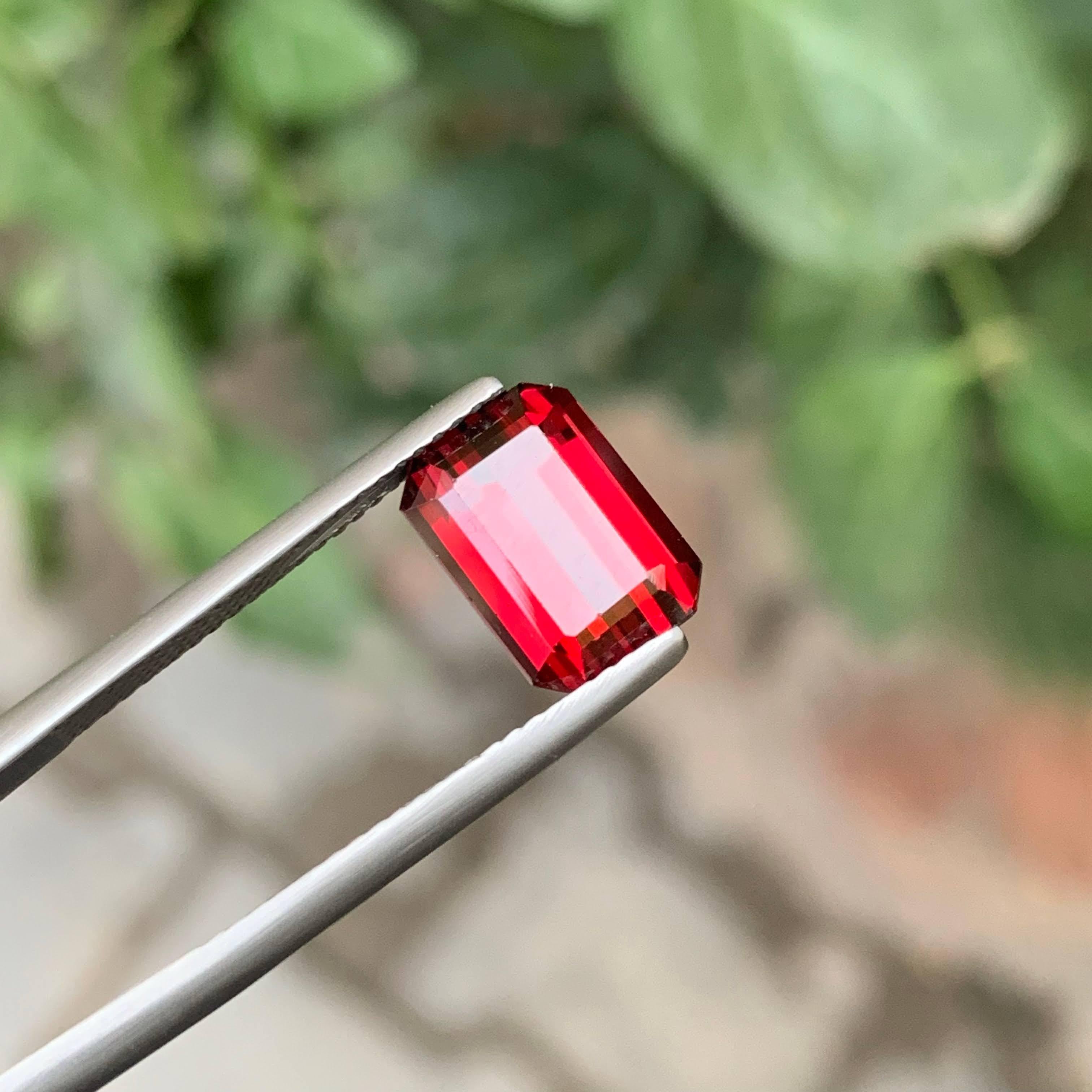 4,55 quilates granate rojo brillante natural suelto talla esmeralda gema tanzana en venta 4