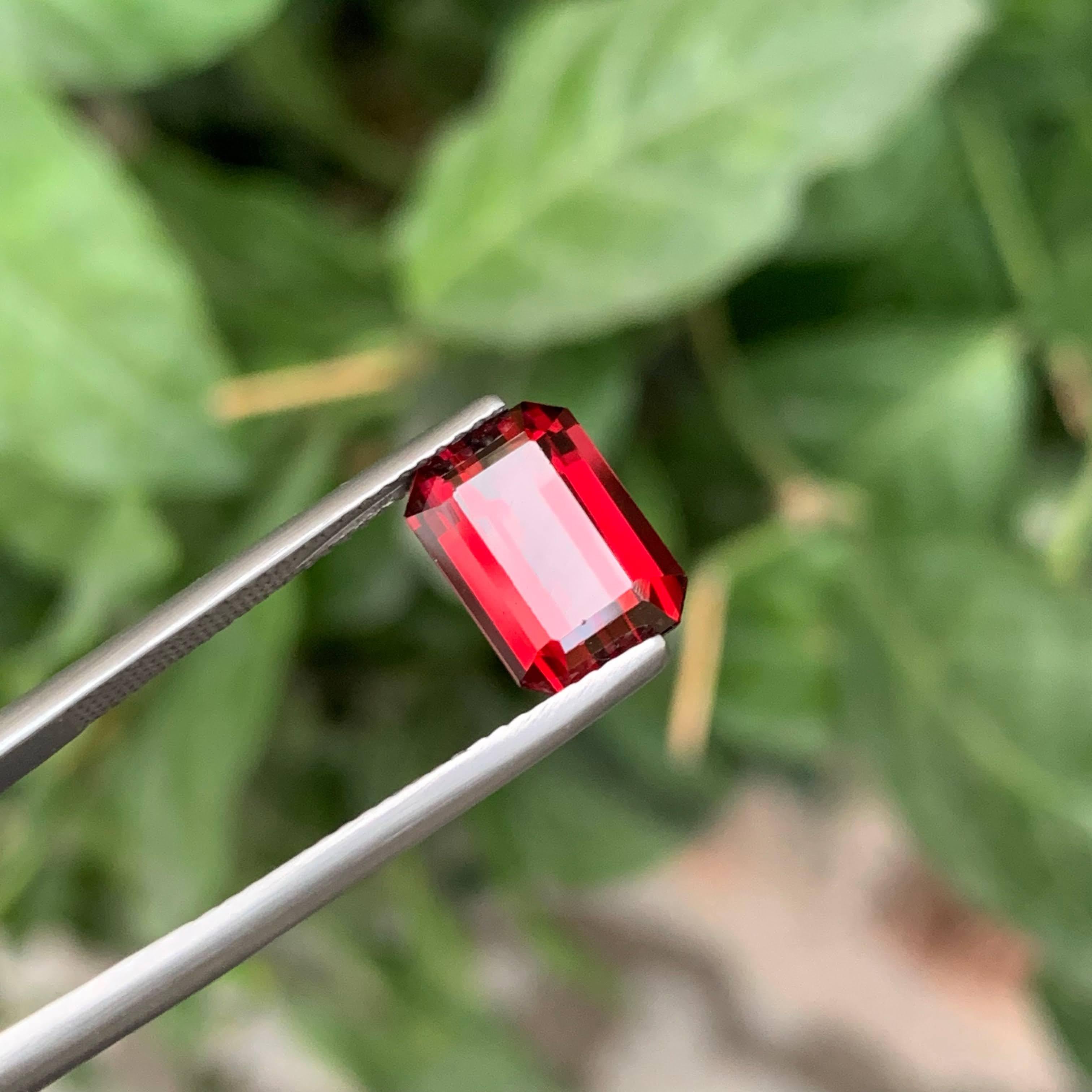 4,55 quilates granate rojo brillante natural suelto talla esmeralda gema tanzana en venta 5