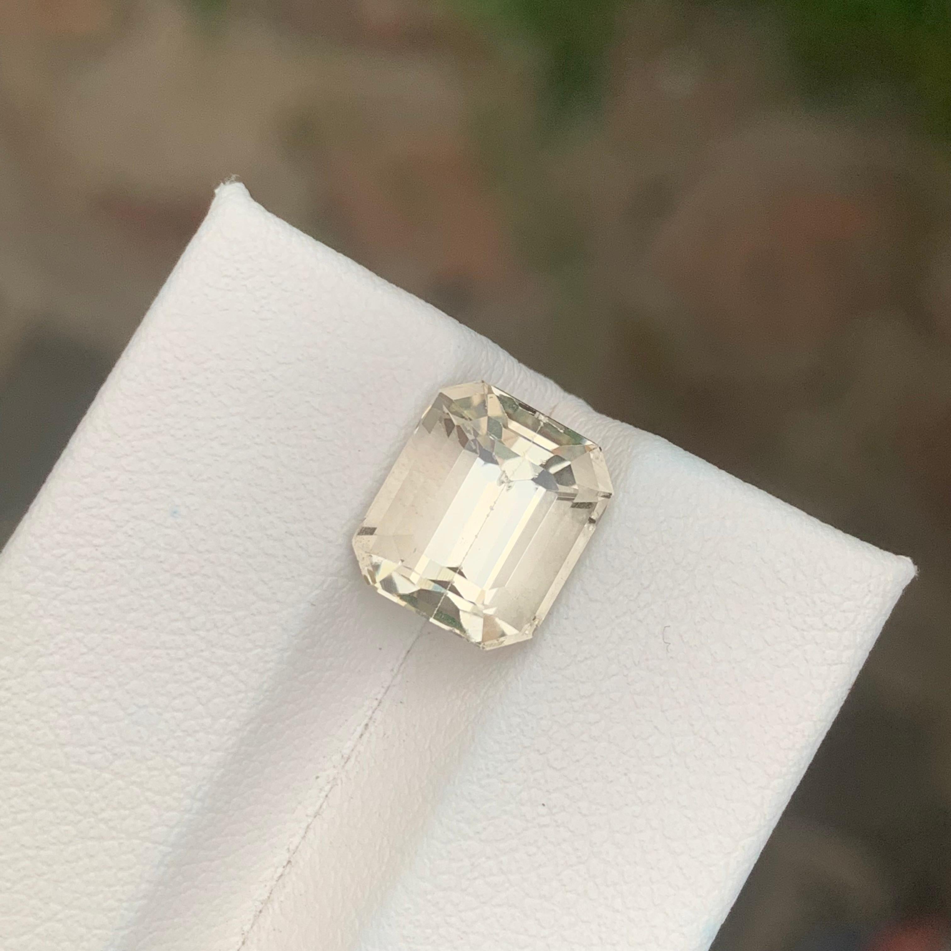 Gema Heliodoro Natural Suelta Forma Esmeralda 4,55 Quilates Artes y manualidades en venta