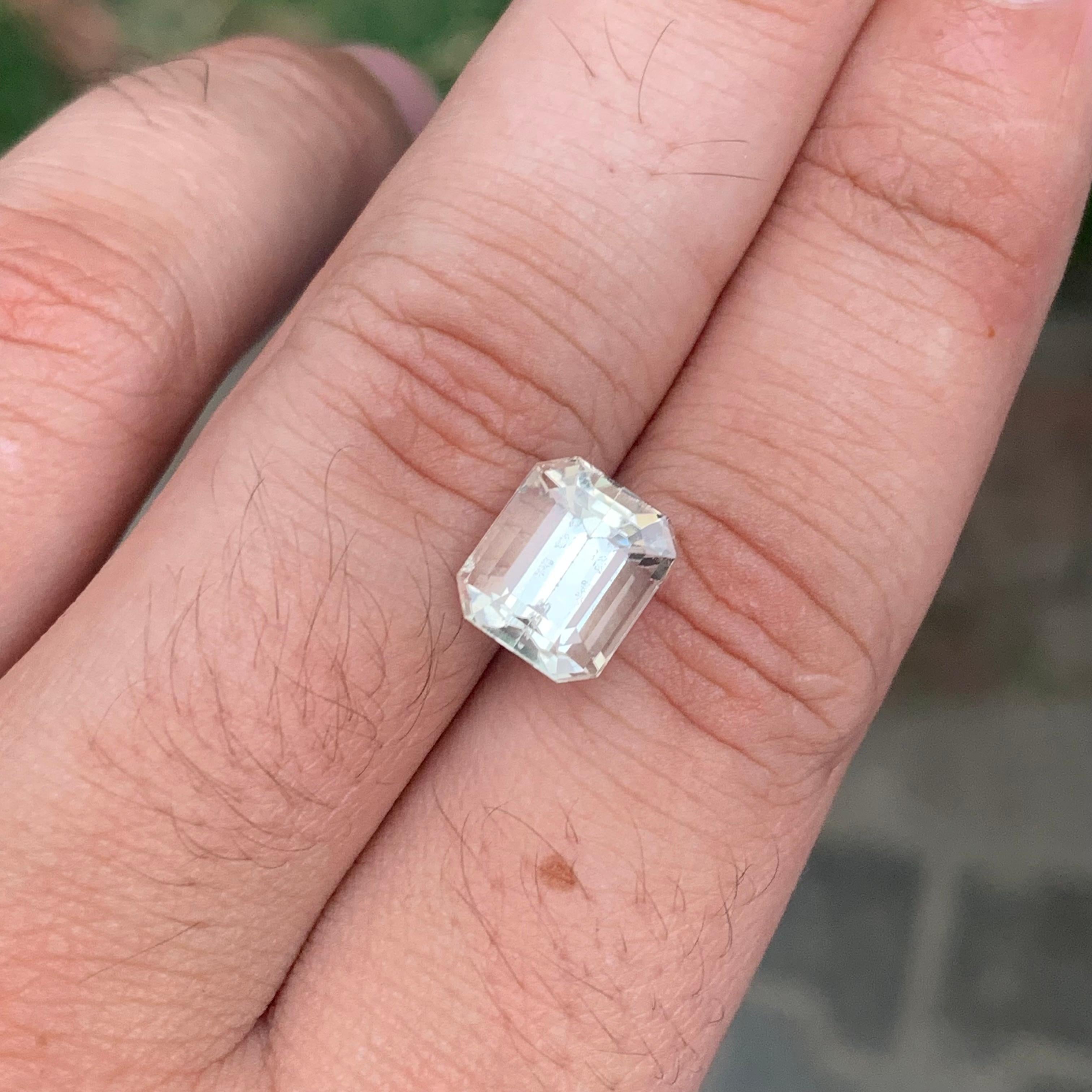 Gema Heliodoro Natural Suelta Forma Esmeralda 4,55 Quilates en venta 2