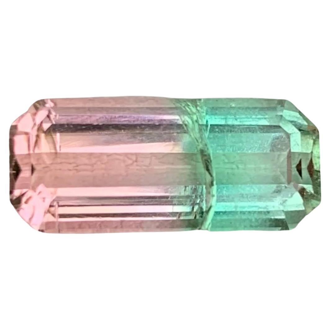 4,55 quilates Piedra turmalina bicolor talla esmeralda Afghani Gemstone