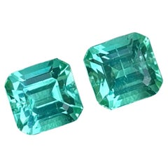 4.55 carats Greenish Lagoon Tourmaline Pair Stones Natural Afghan Gemstones