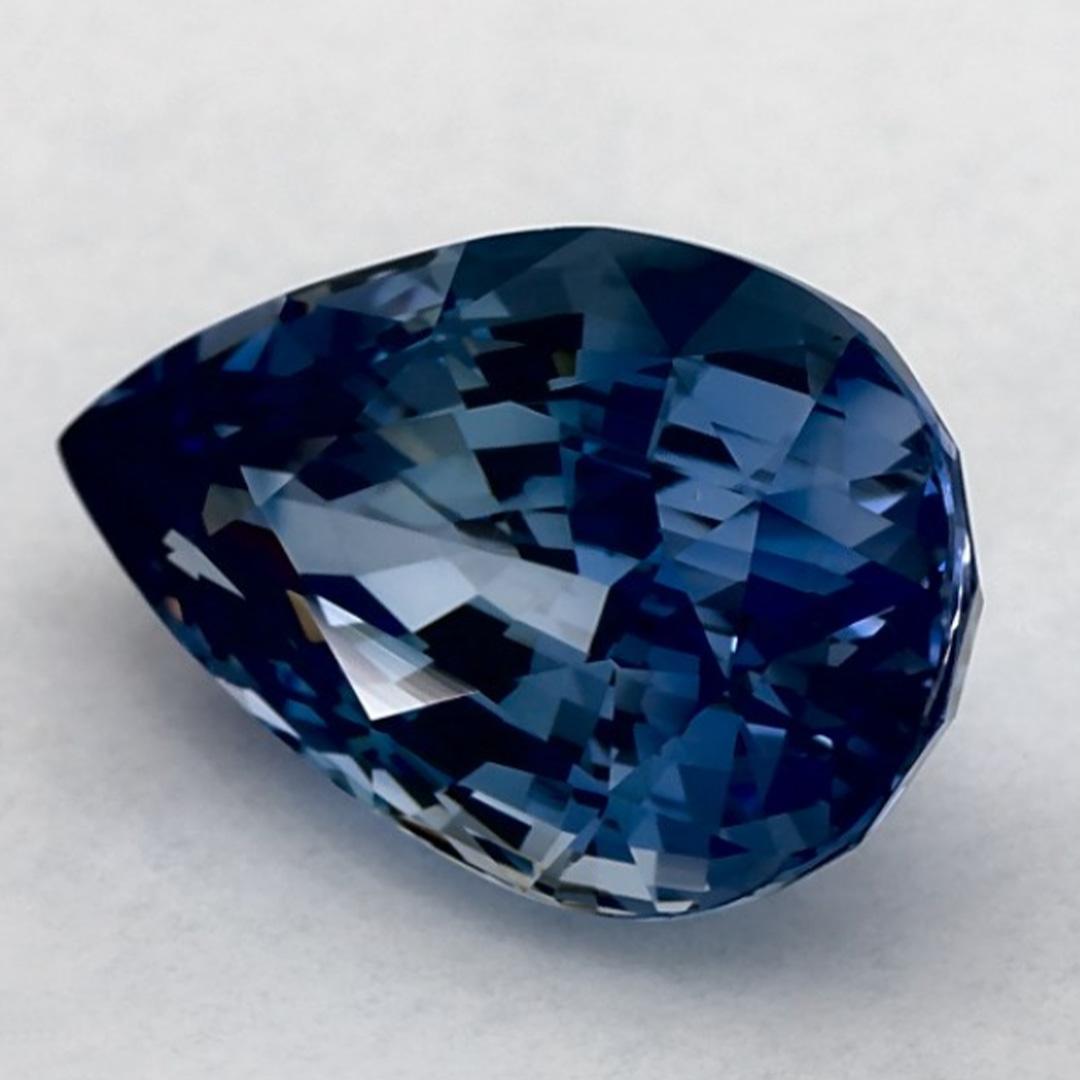 4.55 Karat Blauer Saphir Birne Loser Edelstein (Tropfenschliff) im Angebot
