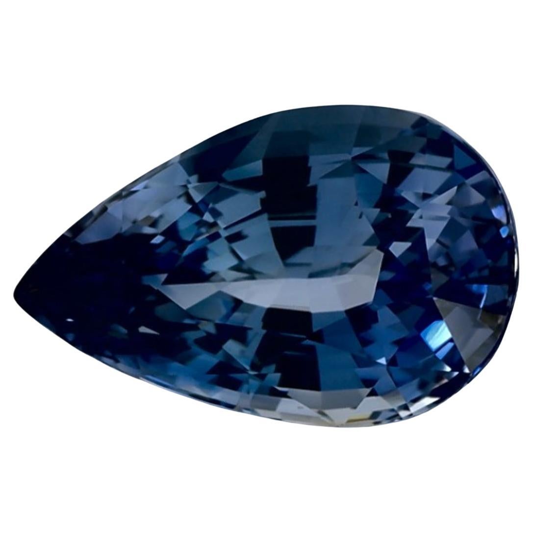 4.55 Ct Blue Sapphire Pear Loose Gemstone