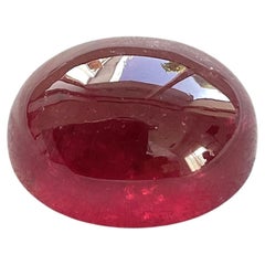 45,55 Karat Top Qualität Rubellit Turmalin oval Cabochon Natürlicher Edelstein