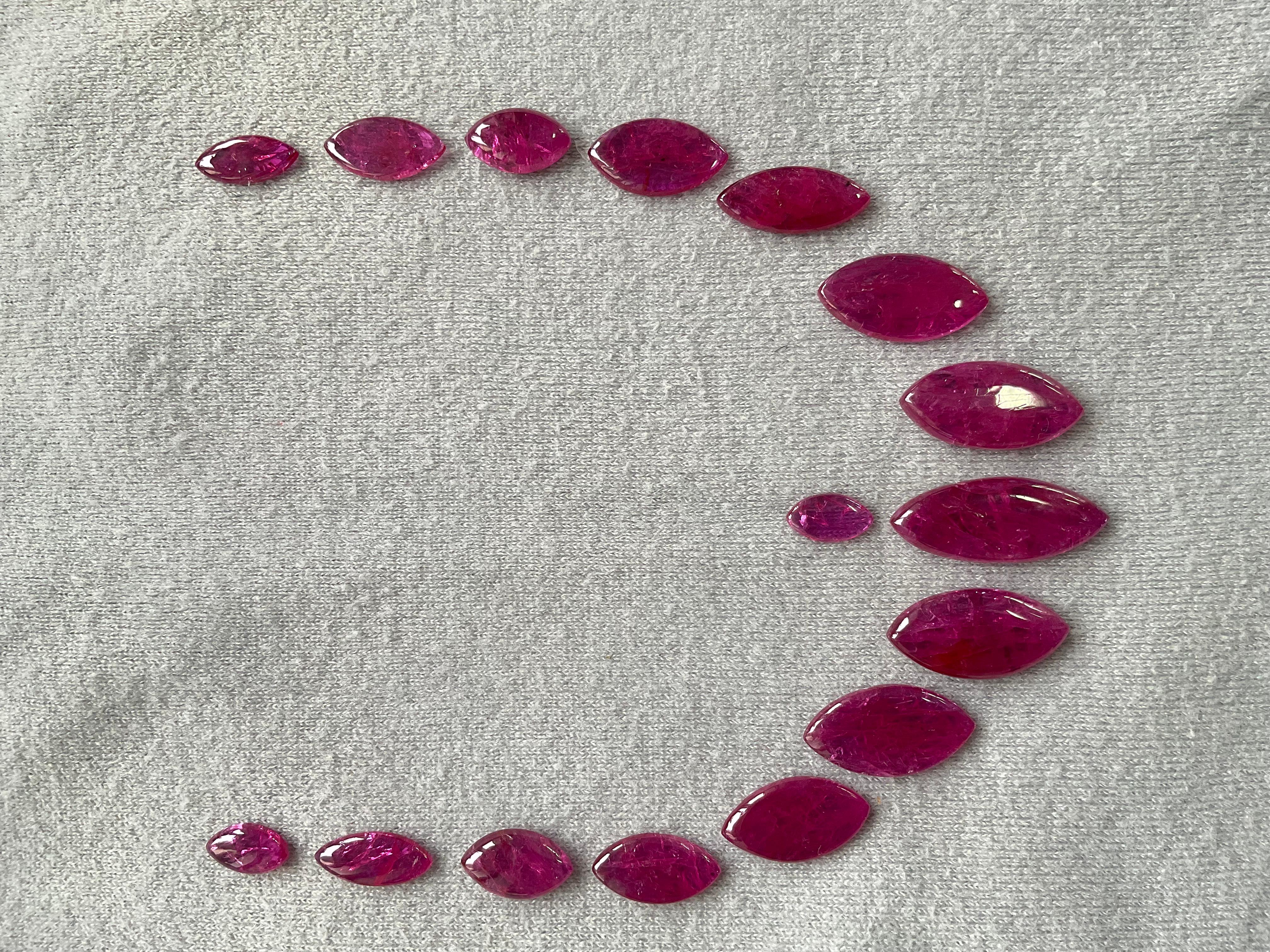 45.63 Carats Ruby Mozambique No-Heat Marquise Layout Fine jewelry Natural Gem For Sale 1