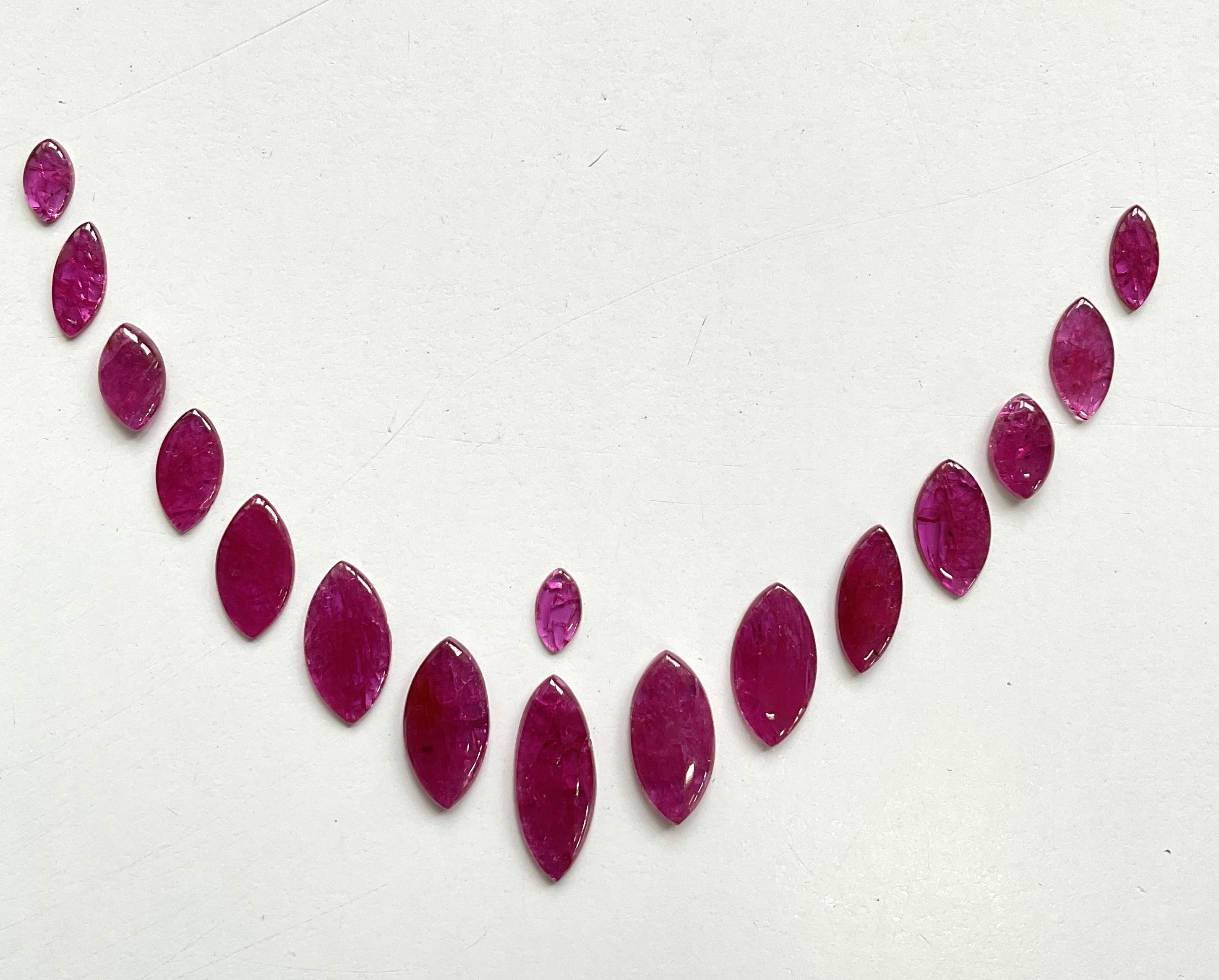 45.63 Carats Ruby Mozambique No-Heat Marquise Layout Fine jewelry Natural Gem For Sale 2