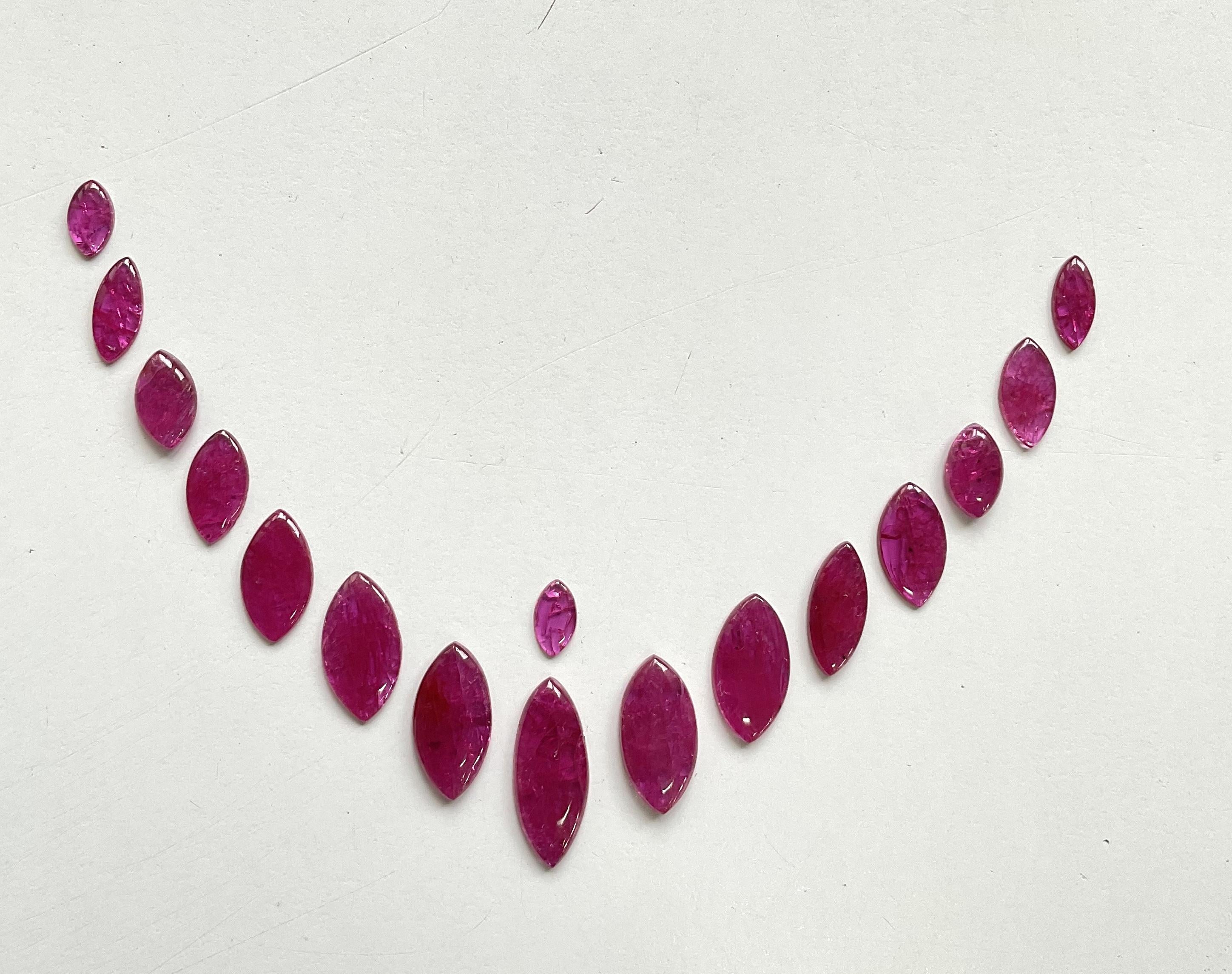 45.63 Carats Ruby Mozambique No-Heat Marquise Layout Fine jewelry Natural Gem For Sale 3