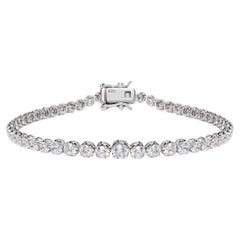 Bracciale Design Line in argento sterling con 4,56 carati di zirconia cubica graduata