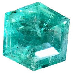 NO RESERVE 4.56ct Hexagon-Schliff NO OIL Unbehandelter Natürlicher EMERALD Edelstein