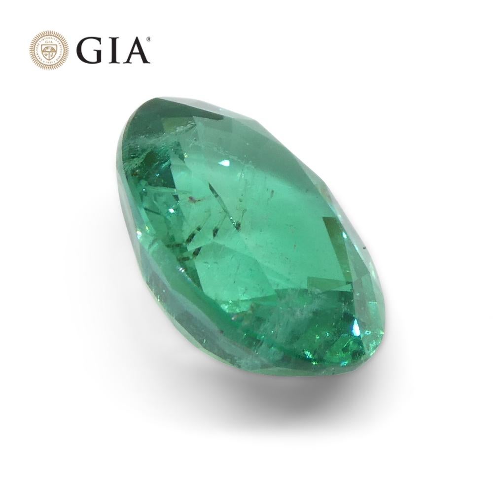 4.56ct Oval Green Emerald GIA Certified Zambia F1/Minor For Sale 5