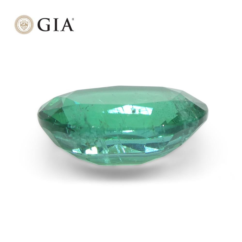 4.56ct Oval Green Emerald GIA Certified Zambia F1/Minor For Sale 6