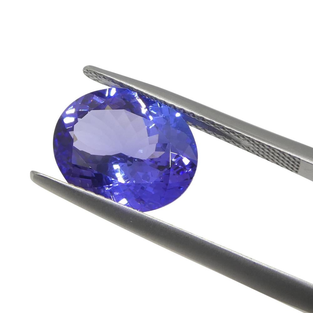 4.56ct Oval Violet Blue Tanzanite from Tanzania For Sale 5
