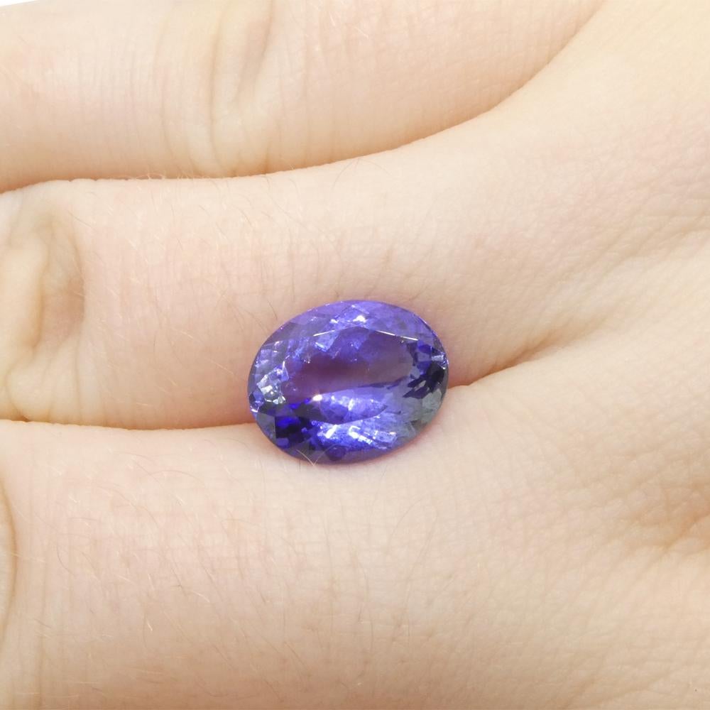 4.56ct Oval Violet Blue Tanzanite from Tanzania For Sale 5