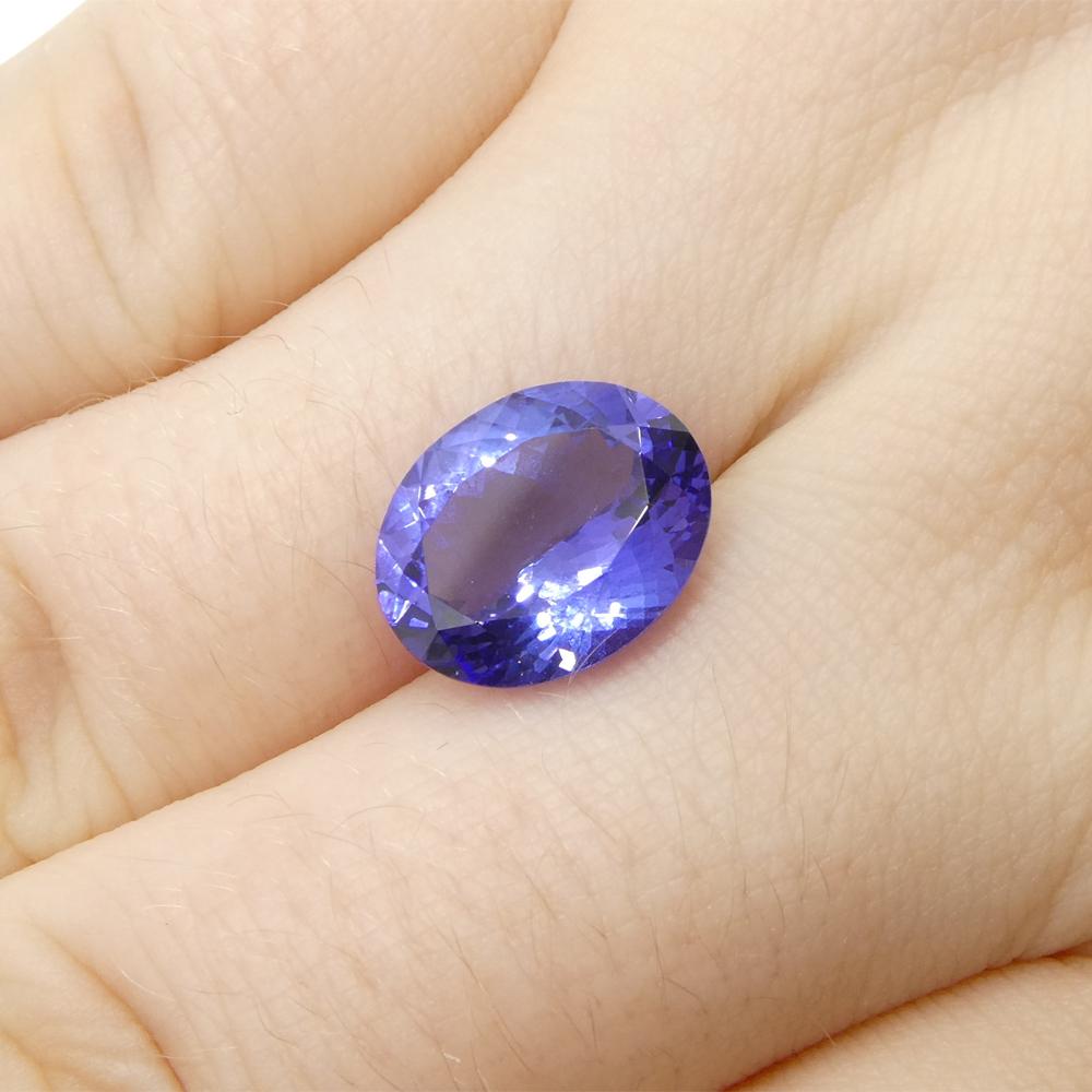 4.56ct Oval Violet Blue Tanzanite from Tanzania For Sale 6