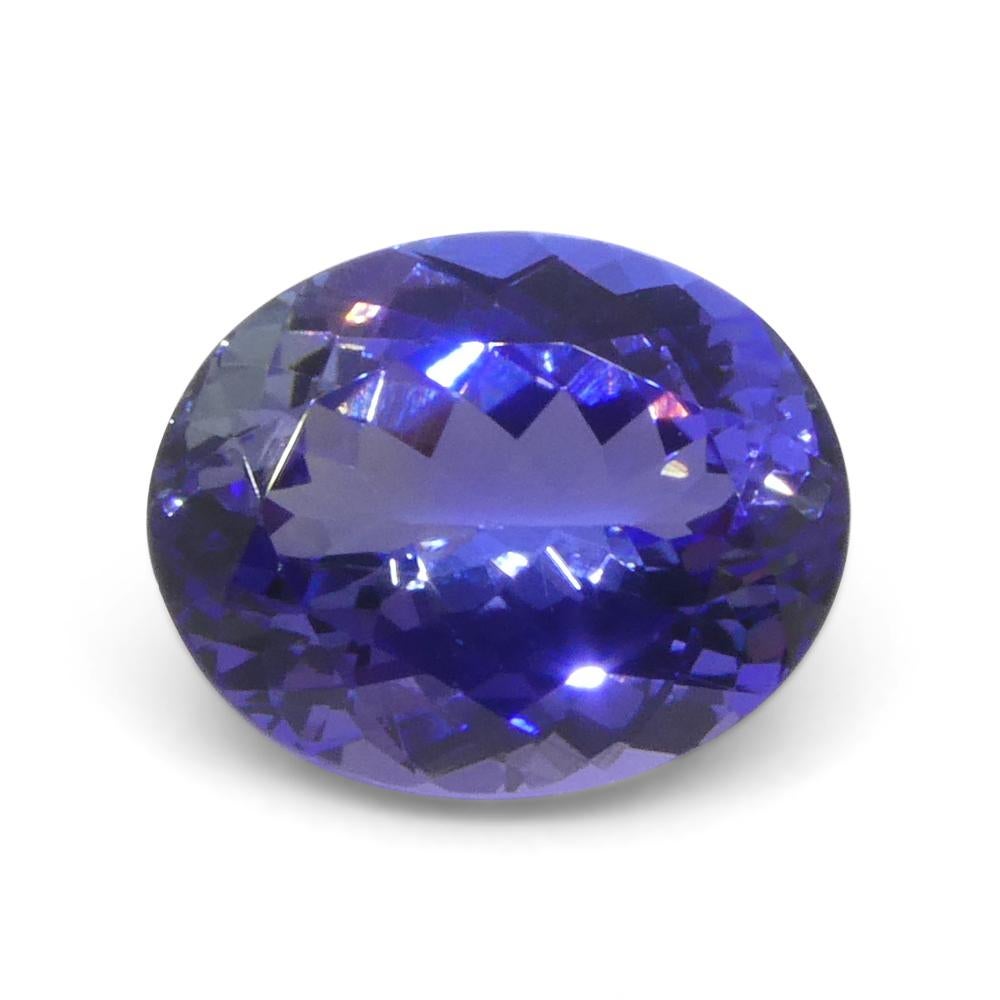 4.56ct Oval Violet Blue Tanzanite from Tanzania For Sale 6