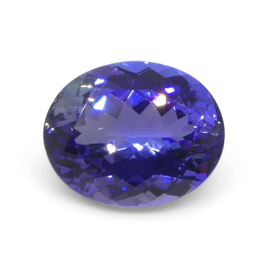 4.56ct Oval Violet Blue Tanzanite from Tanzania For Sale 8
